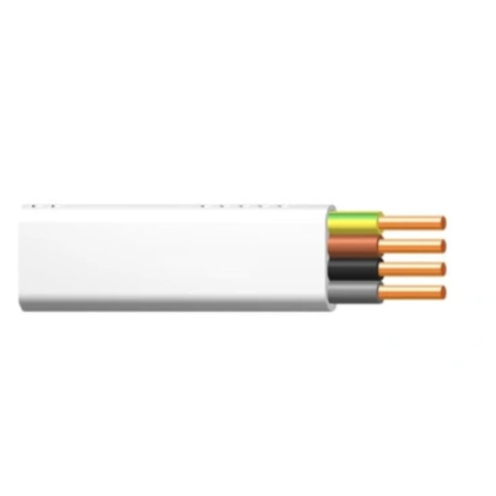 N2XH-JP  4X  1.5 ŻO RE BIAŁY PRZEWÓD INSTALACYJNY PŁASKI BEZHALOGENOWY 0.6/1KV KL.1 B2CA BĘBEN