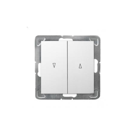 IMPRESJA MODUŁ BIAŁY ŁĄCZNIK ŻALUZJOWY "STRZAŁKI" ZACISKI SPRĘŻYNOWE 10AX 250V