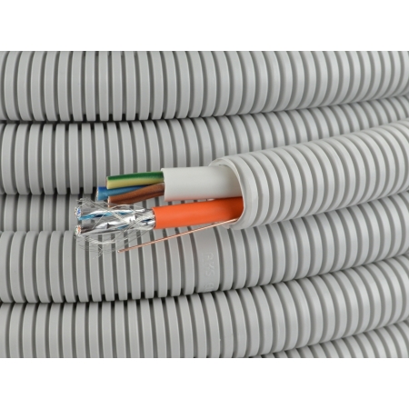 RKGS 20-50 SZARY RURA KARBOWANA PESZEL PP FI20/14.9 Z PILOTEM 750N HF-FR BEZHALOGENOWA