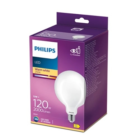 CLASSIC LED ŻARÓWKA LED GLOBE 13/120W E27 230V MATOWA SZKŁO 827 WW 2700K 2000LM 200ST G120