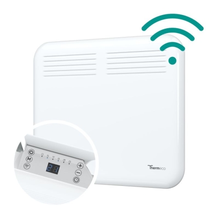 GRZEJNIK KONWEKTOROWY ELEKTRYCZNY 1500W 230V+ TERMOSTAT ELEKTRONICZNY WIFI BIAŁY SIMPLA+ 15 THERMECO