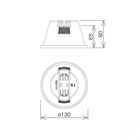 AN-11K UCHWYT BETONOWY W TWORZYWIE Z PODSTAWKĄ Z TWORZYWA FI8