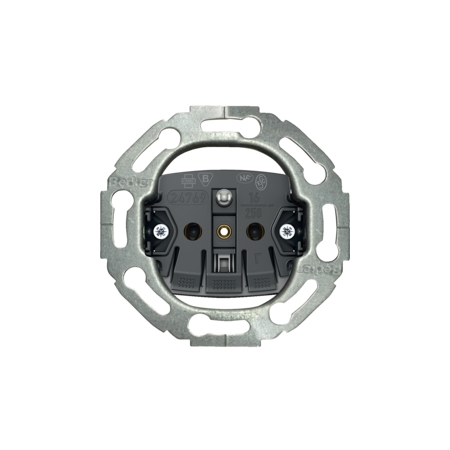 ONE PLATFORM MECHANIZM GNIAZDO 1X Z/U ZACISKI SPRĘŻYNOWE 16A 250V SERIE OKRĄGŁE