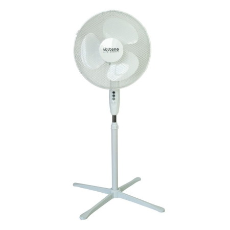 WENTYLATOR PODŁOGOWY 40W PŁASKA PODSTAWA  - BASIC BIAŁY