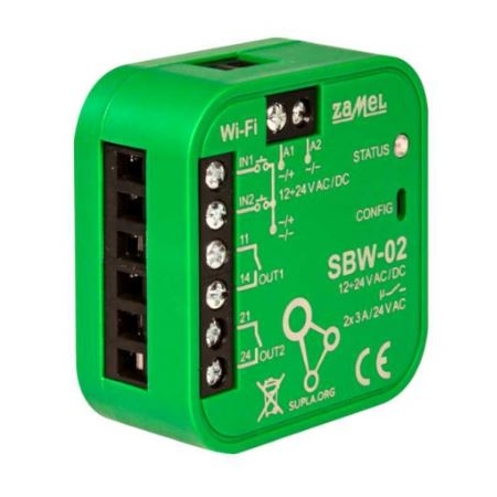 SBW-02 STEROWNIK BRAMOWY WI-FI 2-KANAŁOWY TYP: SBW-02