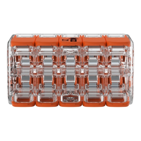 SZYBKOZŁĄCZKA UNIWERSALNA 10x0.2-4mm2 TRANSPARENTNA/POMARAŃCZOWA (opk.15szt)