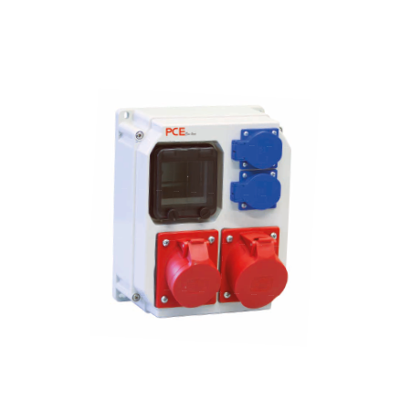 ECOLINE ROZDZIELNIA BUDOWLANA STACJONARNA Z TWORZYWA 32/5 16/5 2GS IP44 BEZ ZABEZPIECZEŃ