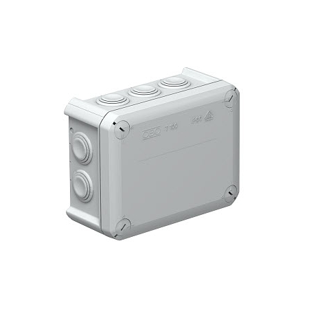 T100 PUSZKA INSTALACYJNA NT 116X150X67 POKRYWA PEŁNA IP66 IK07 JASNOSZARY T-SERIA