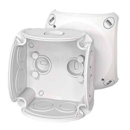 DK 0100 GZ PUSZKA INSTALACYJNA NT 84X84X55 Z DŁAWICAMI MEMBRANOWYMI BEZ ZACISKÓW IP66 SZARY