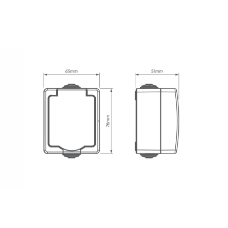 AQUALUX BIAŁY GNIAZDO NT 1X Z/U Z KLAPKĄ IP54 ZACISKI SPRĘŻYNOWE 16A 250V