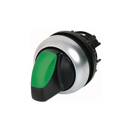 M22-WRLK-G NAPĘD PRZEŁĄCZNIKA PODŚWIETL. 2 POŁOŻENIOWY Z STABILNY KRÓTKIE PIÓRKO ZIELONY TYTAN