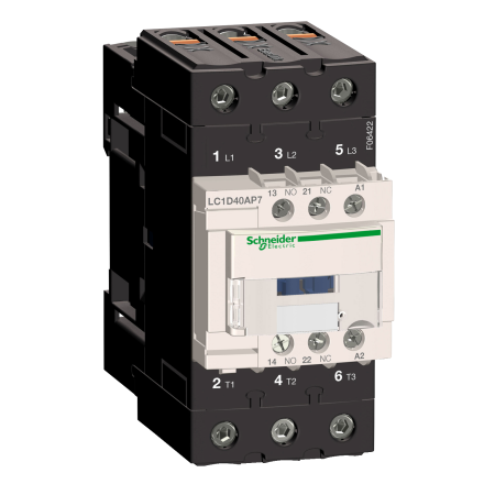 Schneider Electric Stycznik mocy TeSys D 40A 3P 1NO 1NC cewka 230VAC zaciski EVK skrzynkowe, LC1D40AP7