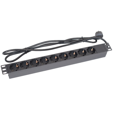 LISTWA ZASILAJĄCA 19" 9X230V PRZEWÓD SCHUKO