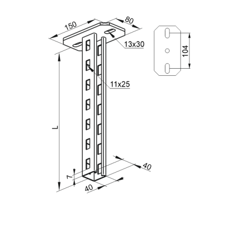 WPCW/WPCO 600 N WSPORNIK SUFITOWY