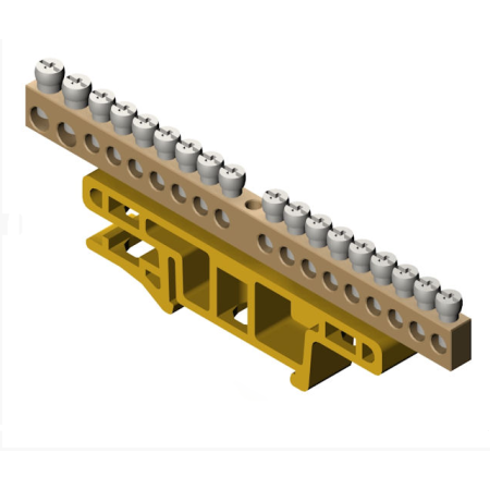 LZ-18/N LISTWA ZACISKOWA 18-TOROWA ZIELONA NA TH35