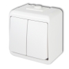 JUNIOR BIAŁY ŁĄCZNIK NT SERYJNY 2X IP54 ZACISKI ŚRUBOWE 10AX 250V