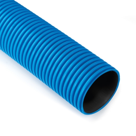 QRK110-6 NIEBIESKI RURA OSŁONOWA KARBOWANA DWUWARSTWOWA ZIEMNA HDPE FI110/94 450N/5CM