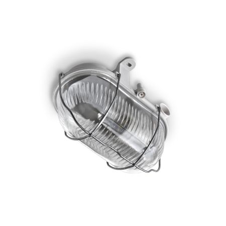 OD-PC SZARY OPRAWA KANAŁOWA 1X E27/ 25W IP44 IK10 PC/ OSŁONA DRUCIANA