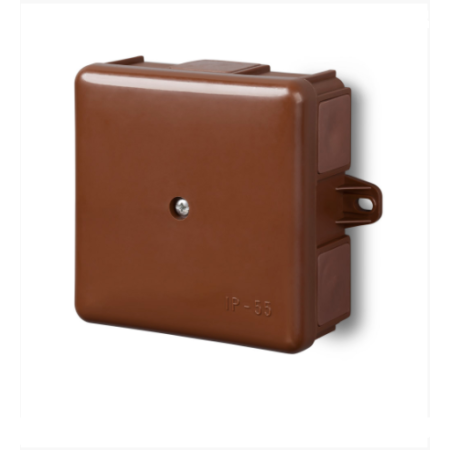 PUSZKA INSTALACYJNA NT 86X86X39 IP55 6 OTWORÓW MZ 5X2.5 MM2 B/W BRĄZOWY EP-LUX