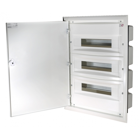 ERP18-3 ROZDZIELNIA PLASTIKOWA PT 54M 3X 18M N+PE IP40 IK10 541X418X120 DRZWI PEŁNE METAL BIAŁY DIDO