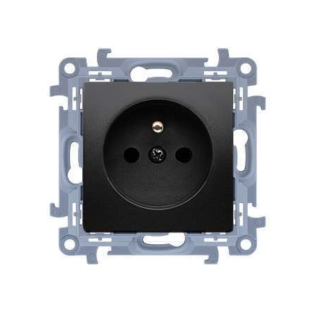 SIMON 10 MODUŁ CZARNY MAT GNIAZDO 1X Z/U SZYBKOZŁĄCZA 16A 250V