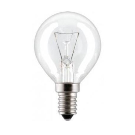 P45 ŻARÓWKA WSTRZĄSOODPORNA KULKA 60W E14 230V PRZEZROCZYSTA WW 2700K 630LM SOLEO