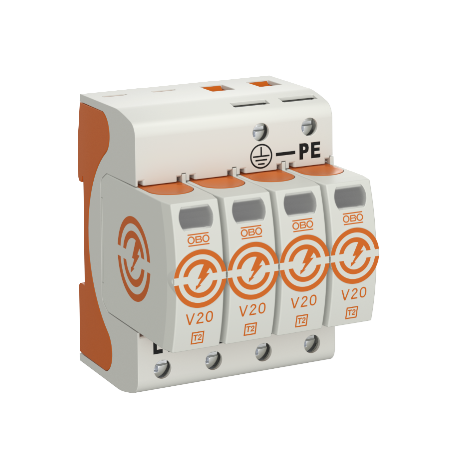 V20-4-280 OGRANICZNIK PRZEPIĘĆ T2 C 4P 4M 20/40KA 1.3KV TNS