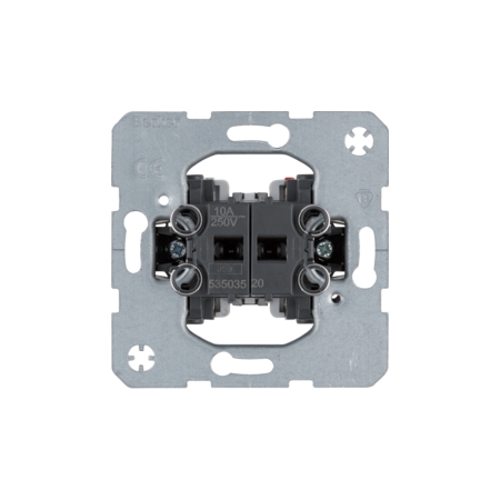 ONE PLATFORM MECHANIZM PRZYCISK ŻALUZJOWY 1-BIEGUNOWY 2X ZACISKI SPRĘŻYNOWE 10A 250V