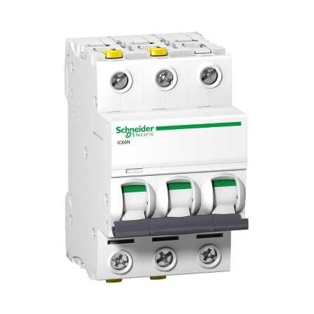 Schneider Electric Wyłącznik nadprądowy Acti9 iC60N-B6-3 B 6A 3-biegunowy, A9F03306