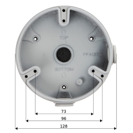 PUSZKA MONTAŻOWA UCHWYT DO KAMER KOPUŁKOWYCH DAHUA