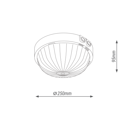 RITA MINI PC BIAŁY OPRAWA PLAFON OKRĄGŁY 1X E27/ 25W IP44 IK10 PC/ TWORZYWO