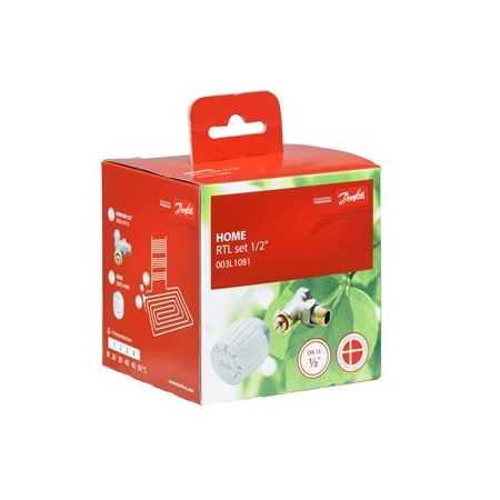 ZESTAW RTL ZAWÓR FJVR DN15 KĄTOWY + GŁOWICA FJVR 10-50°C BIAŁY