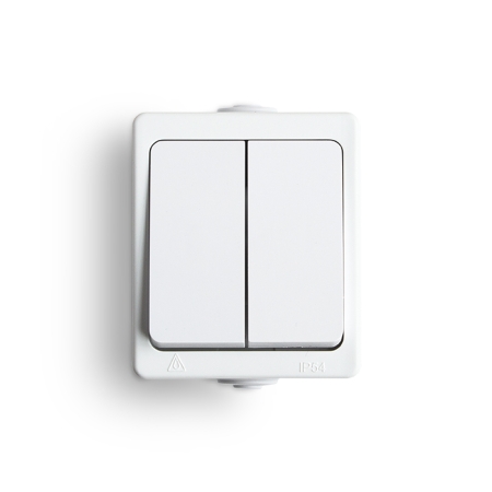 AQUALUX BIAŁY ŁĄCZNIK NT SERYJNY IP54 ZACISKI SPRĘŻYNOWE 10A 250V