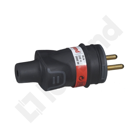 WTYCZKA PRZENOŚNA 1F 1X Z/U GUMA CZARNY HELIUM