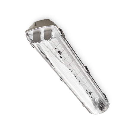 HEMI TUBE SZARY OPRAWA LINIOWA HERMETYCZNA 1X 36W G13 T8 220-240V AC 1200MM IP65 PS ABS TUBY LEDOWE