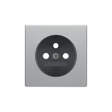 Q.X MODUŁ ALUMINIUM AKSAMIT PŁYTKA DO GNIAZD 1X Z/U Z PRZSŁONAMI