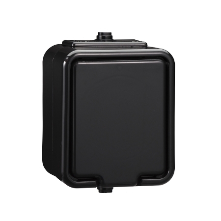 Schneider Electric Cedar, gniazdo pojedyncze 2P+PE, IP44, czarny, NT130H05