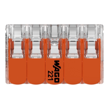 SZYBKOZŁĄCZKA UNIWERSALNA 10x0.2-4mm2 TRANSPARENTNA/POMARAŃCZOWA (opk.15szt)