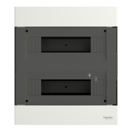 EASY9 ROZDZIELNIA PLASTIKOWA PT 24M 2X 12M N+PE 345X300X99 IP40 IK07 DRZWI DYMNE BIAŁY