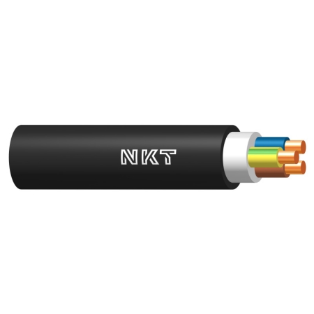 N2XH-J  3X  2.5 ŻO RE CZARNY KABEL BEZHALOGENOWY DRUT 0.6/1KV KL.1 B2CA BĘBEN