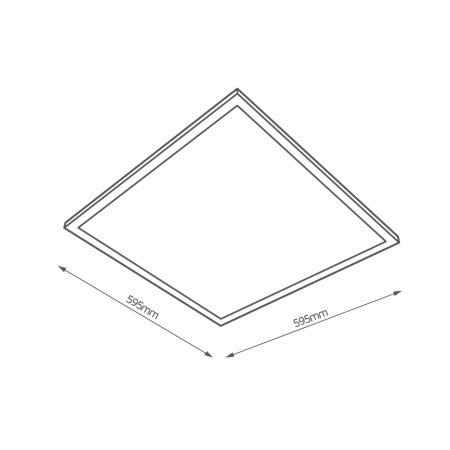 VICO LED OPRAWA PANEL LED PT 34W 230V 830 WW 3000K 4080LM 600X600 IP20 120ST STAL PMMA BIAŁY