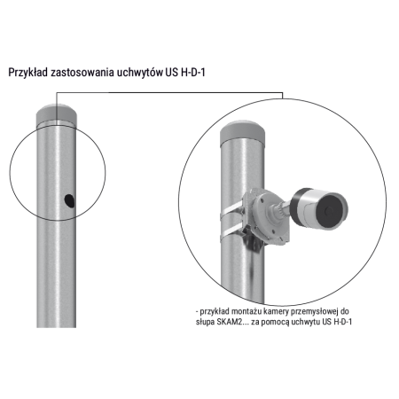 US H-D-1 UCHWYT SŁUPOWY DO KAMER UNIWERSALNY