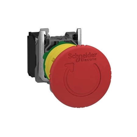 Schneider Electric Harmony XB4 STOP awaryjny, Ø40, czerwony, obrotowy, metalowy, XB4BS8442