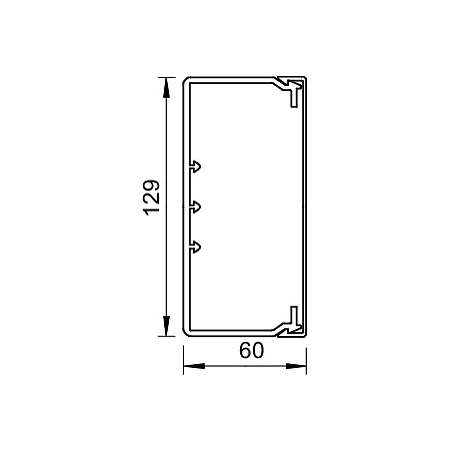 WDK60130RW KANAŁ KABLOWY INSTALACYJNY 130X60 PVC BIAŁY RAL9010 WDK