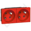 M45 CZERWONY GNIAZDO 4M 2X Z/U SKOŚNE DATA Z BLOKADĄ NA KLUCZ ZACISKI SPRĘŻYNOWE 16A 250V