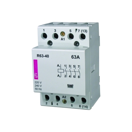 R 63-40 STYCZNIK MODUŁOWY 63A 4P 4Z 3M 230V AC ETICON