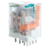 R4N-2014-23-1024-WTL PRZEKAŹNIK PRZEMYSŁOWY 6A 4P 24V DC WTYKOWY + WSKAŹNIK, PRZYCISK, LED