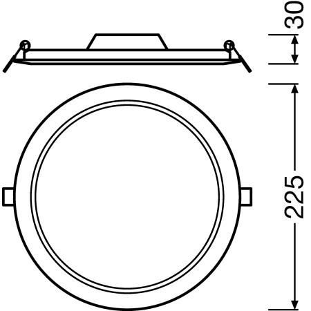 DL SLIM ROUND BIAŁY OPRAWA DOWNLIGHT PT OKRĄGŁA LED 18W NW 4000K 1530LM IP20 IK03 FI210 120ST PC
