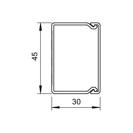 WDK30045RW KANAŁ KABLOWY INSTALACYJNY 30X45 PVC BIAŁY RAL9010 WDK