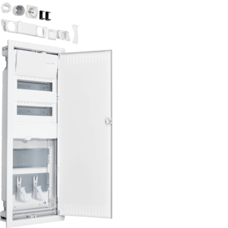 ROZDZIELNIA PLASTIKOWA PT HYBRYDOWA 24M 2X PŁYTA MON IP40 865X335X90 DRZWI PERFOROWANE VOLTA.HYBRID